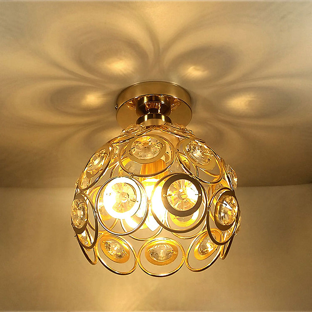 Elegant Gold Luxury Ball Ceiling Light for Hallways