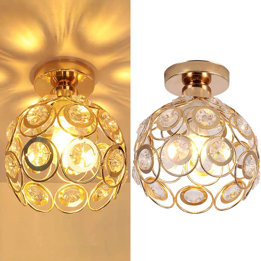 Elegant Gold Luxury Ball Ceiling Light for Hallways