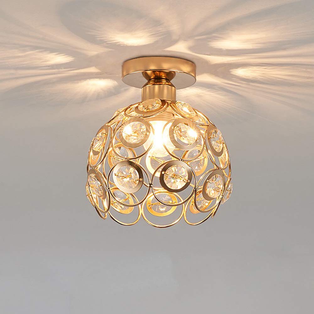 Elegant Gold Luxury Ball Ceiling Light for Hallways