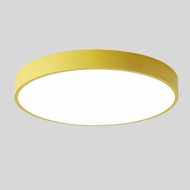 Scandinavian Wooden Round Ceiling Light with Macaroon Design