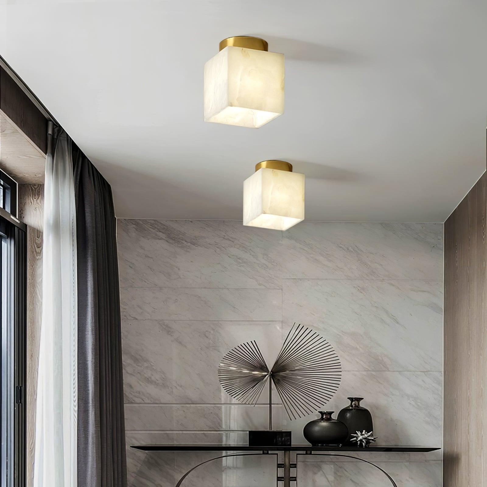 Alabaster Moon Pendant Light