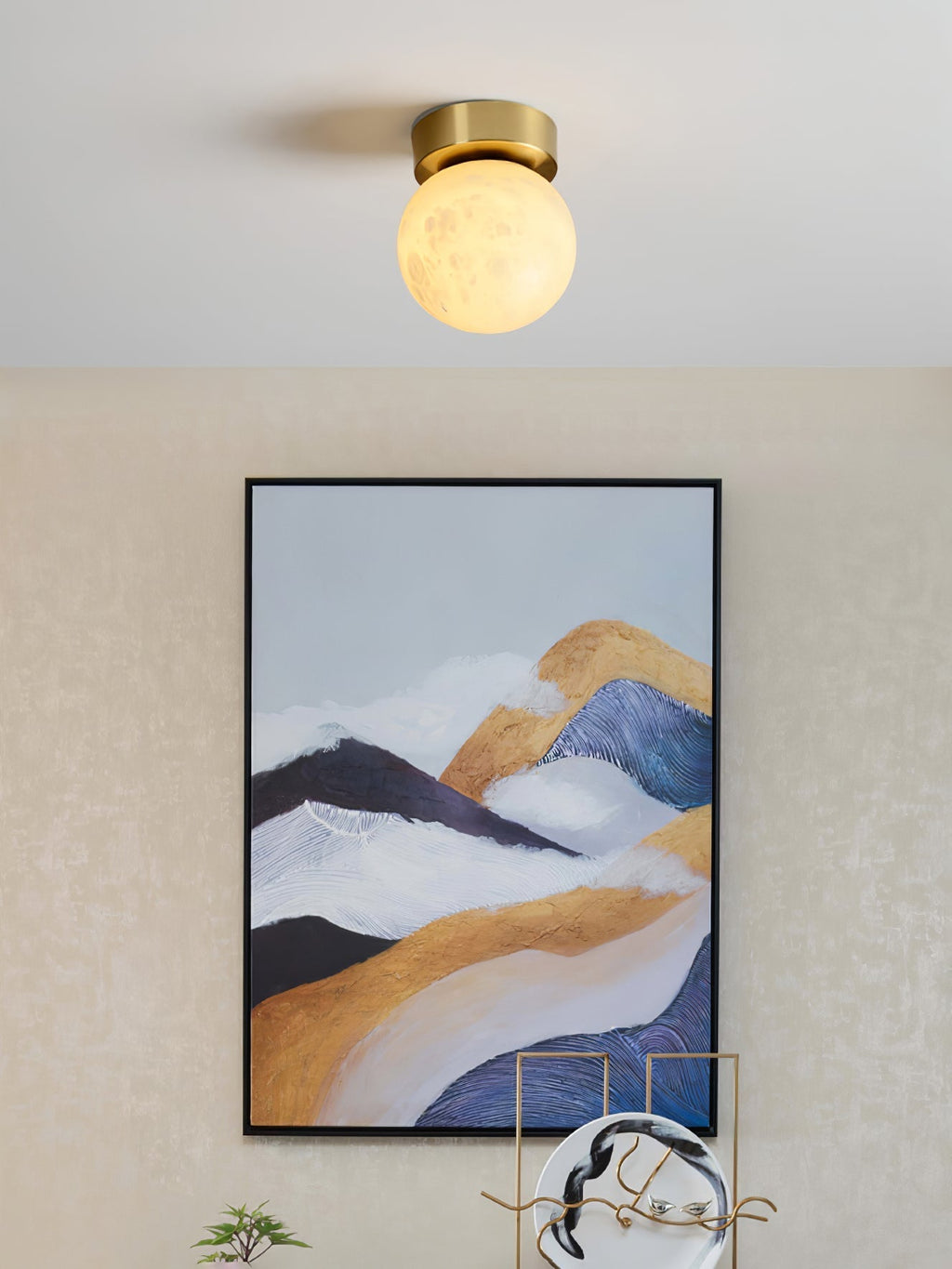 Alabaster Moon Pendant Light
