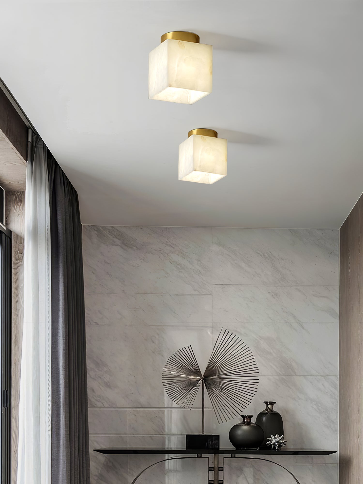 Alabaster Moon Pendant Light