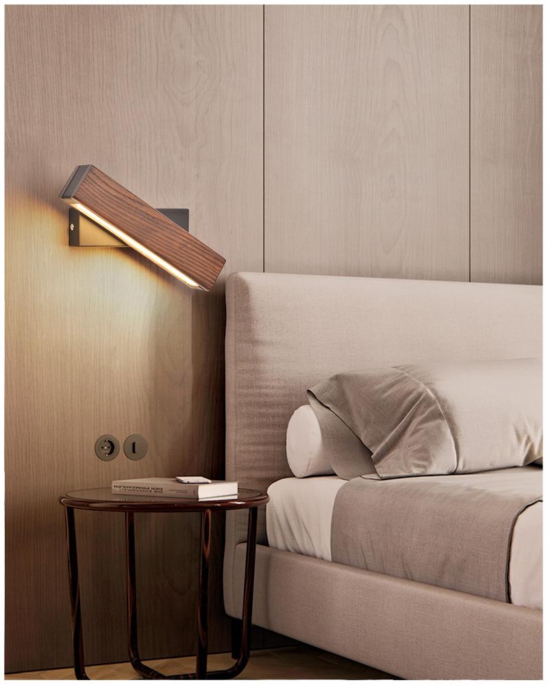 Rotowood - Adjustable Wooden LED Wall Lamp