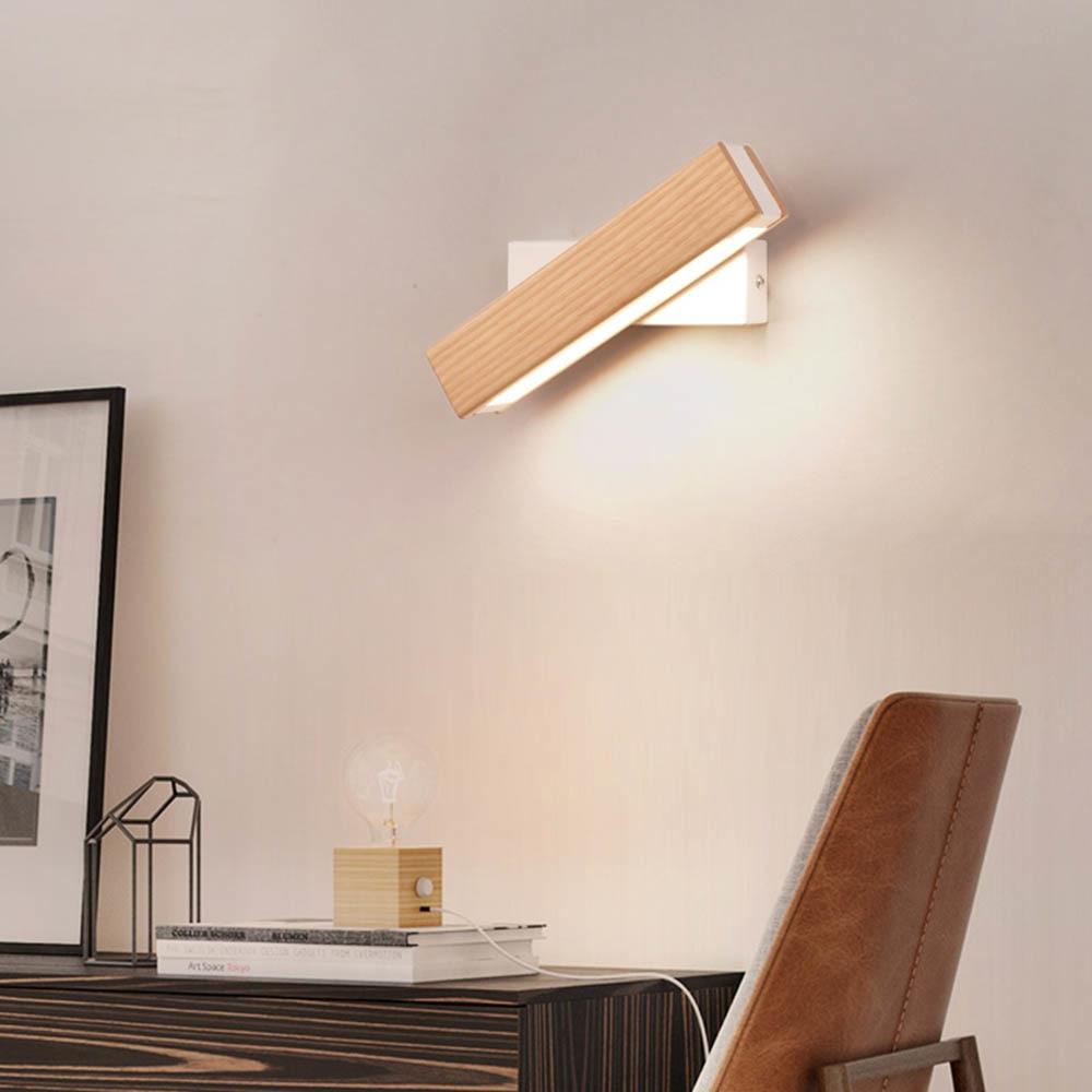 Rotowood - Adjustable Wooden LED Wall Lamp