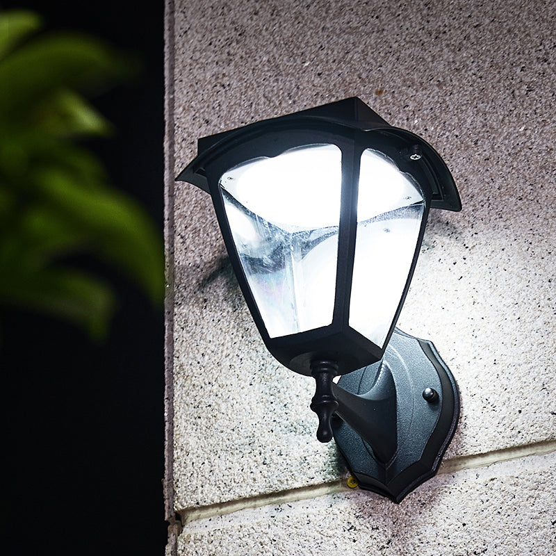 Chic Solar-Powered Wall Lantern