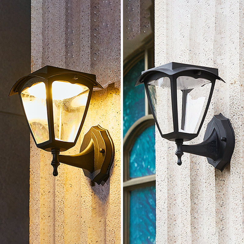 Chic Solar-Powered Wall Lantern