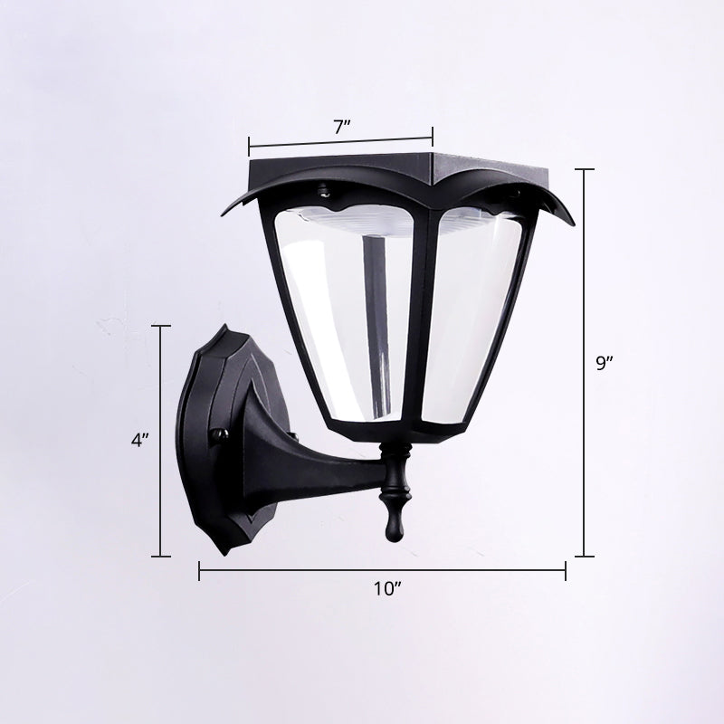 Chic Solar-Powered Wall Lantern